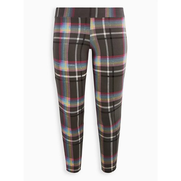 Torrid - Premium Leggings - Rainbow Epic Plaid Women's Size 0X/12 Pride Comfy - Picture 3 of 5